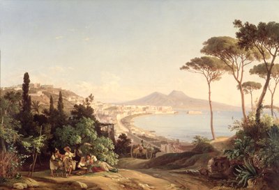 Vista de Nápoles, 1837-38 de Carl Wilhelm Goetzloff